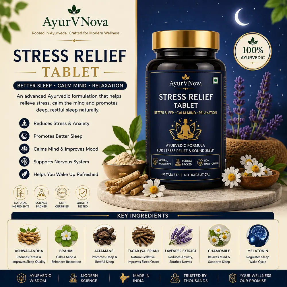 AyurVnova Stress Relief Tablet